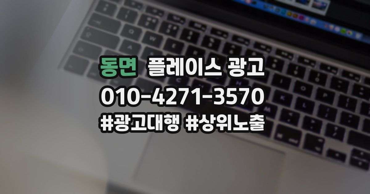 동면 플레이스 광고