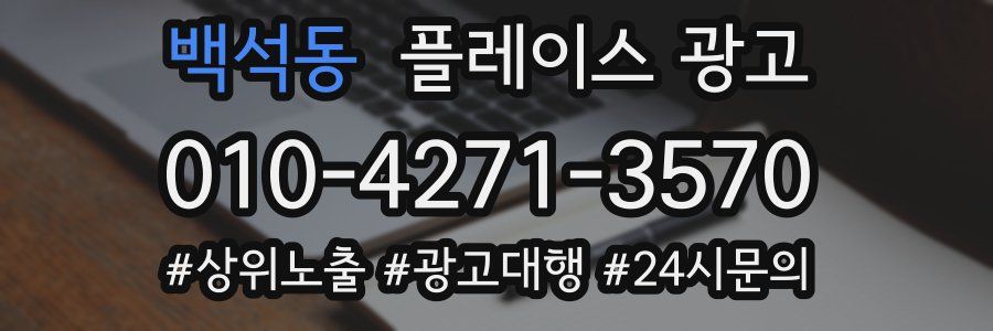 백석동 플레이스 광고