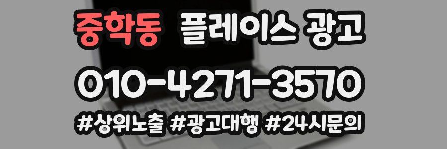 중학동 플레이스 광고