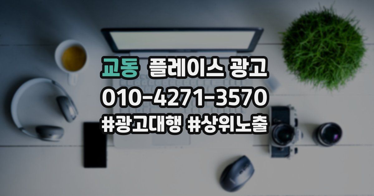 교동 플레이스 광고
