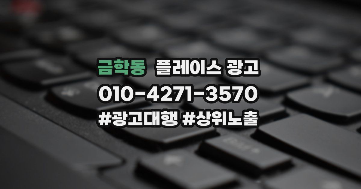 금학동 플레이스 광고
