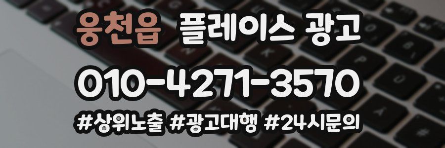 웅천읍 플레이스 광고