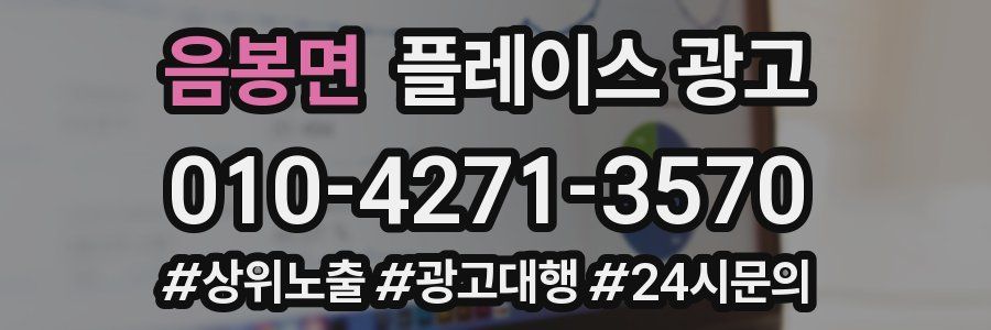 음봉면 플레이스 광고