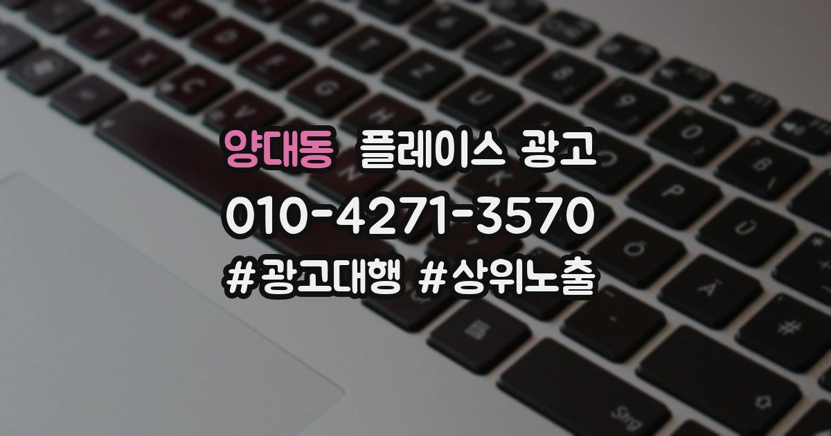 양대동 플레이스 광고