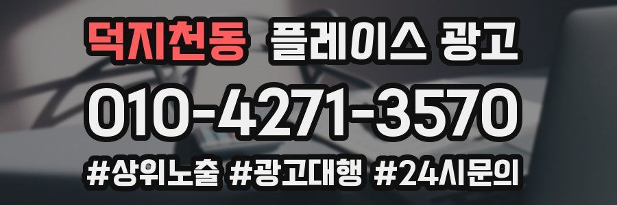 덕지천동 플레이스 광고