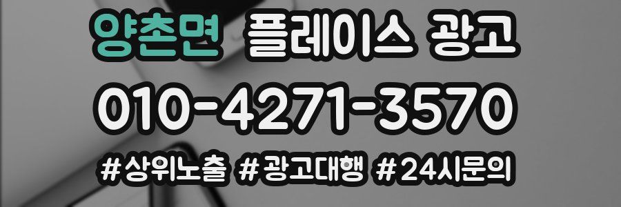 양촌면 플레이스 광고