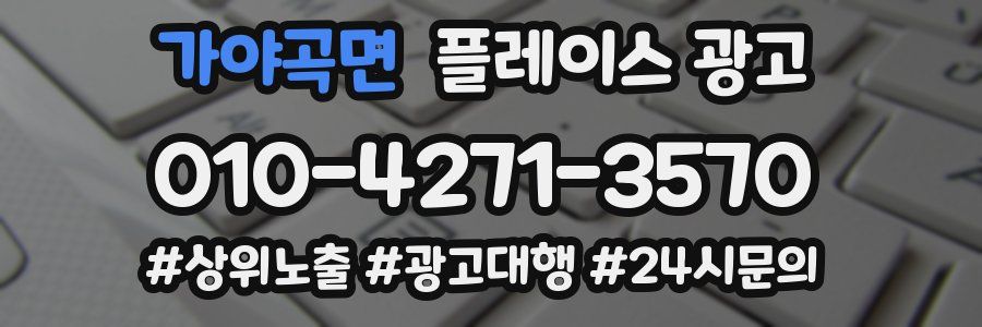 가야곡면 플레이스 광고