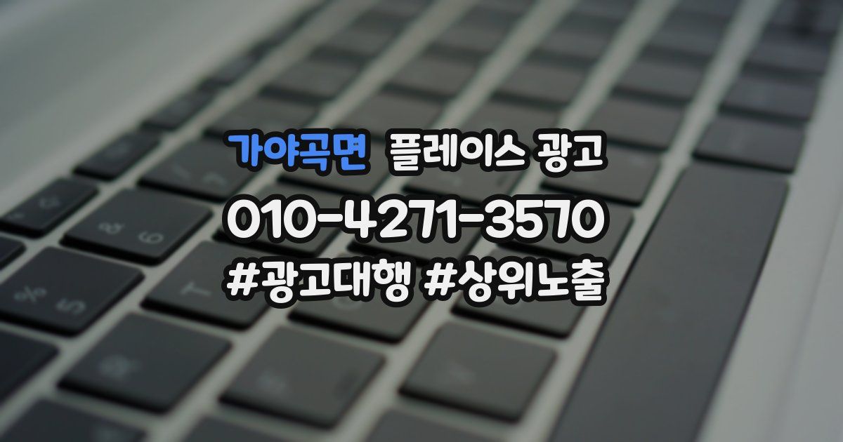 가야곡면 플레이스 광고