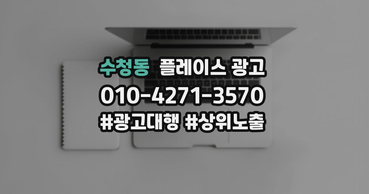 수청동 플레이스 광고