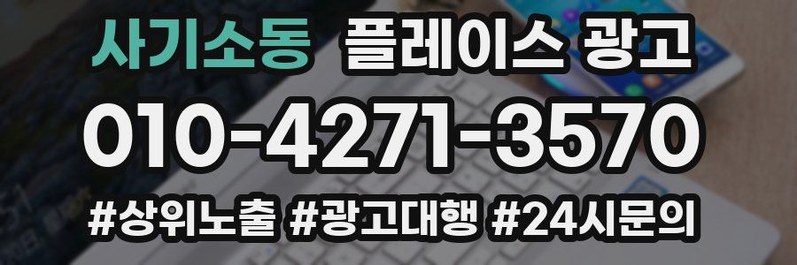 사기소동 플레이스 광고