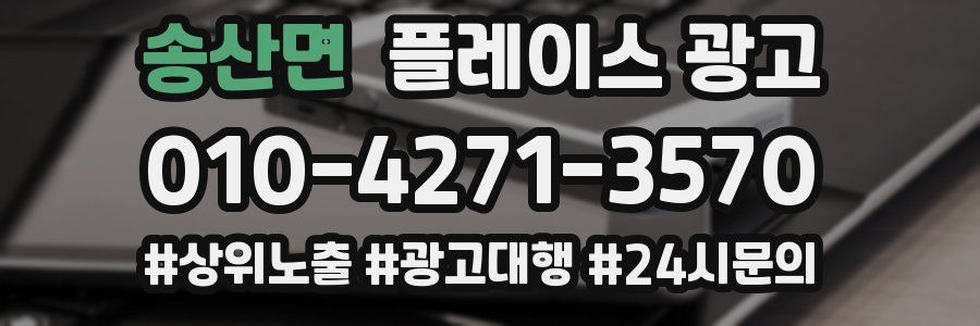 송산면 플레이스 광고