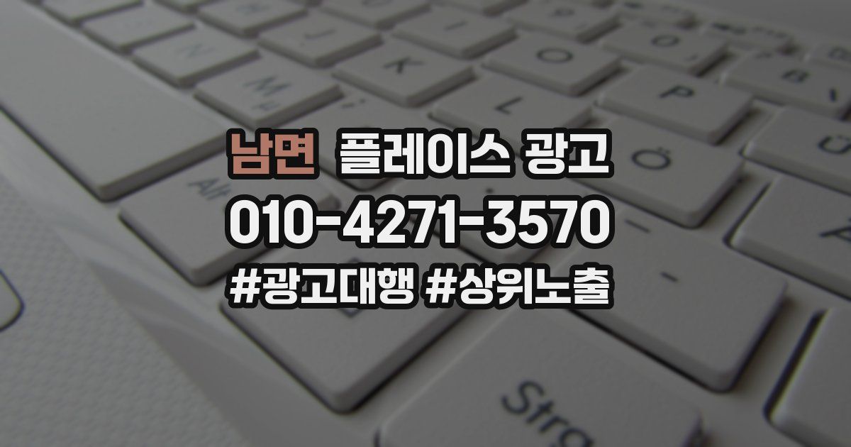 남면 플레이스 광고