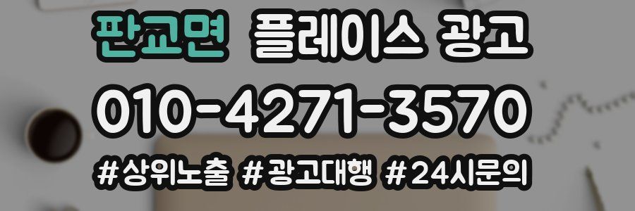 판교면 플레이스 광고