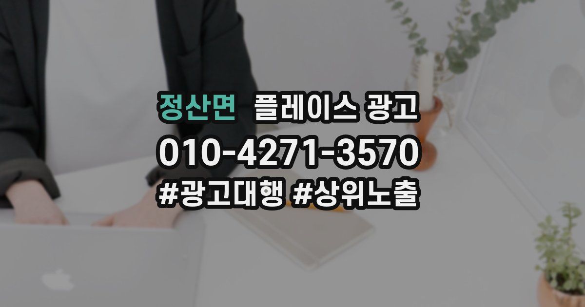 정산면 플레이스 광고
