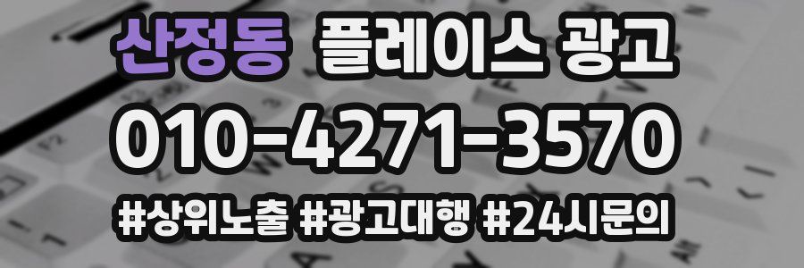 산정동 플레이스 광고
