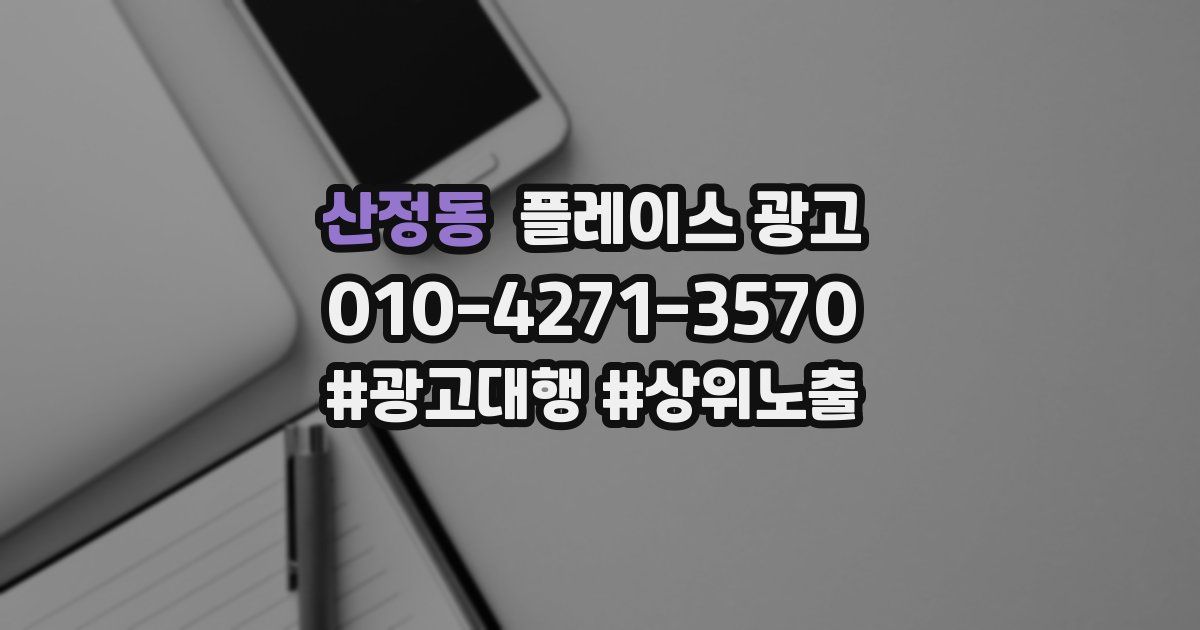 산정동 플레이스 광고