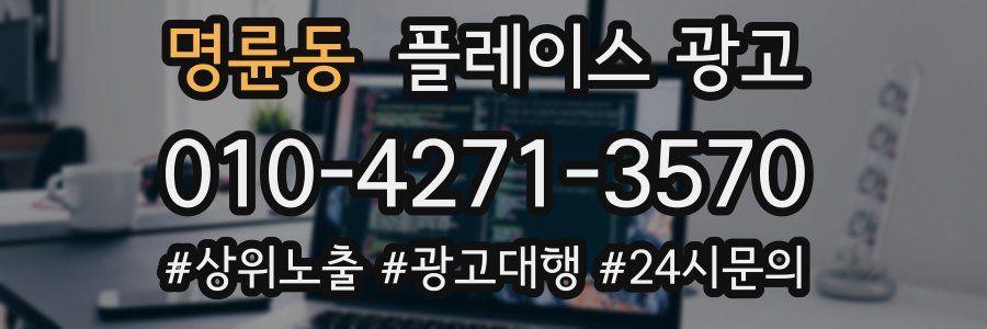 명륜동 플레이스 광고
