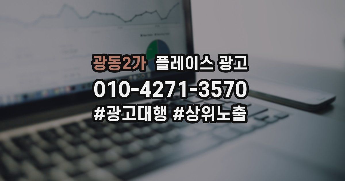 광동2가 플레이스 광고