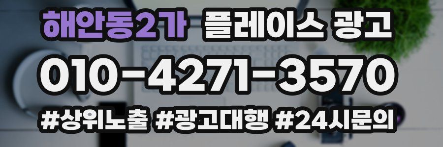 해안동2가 플레이스 광고