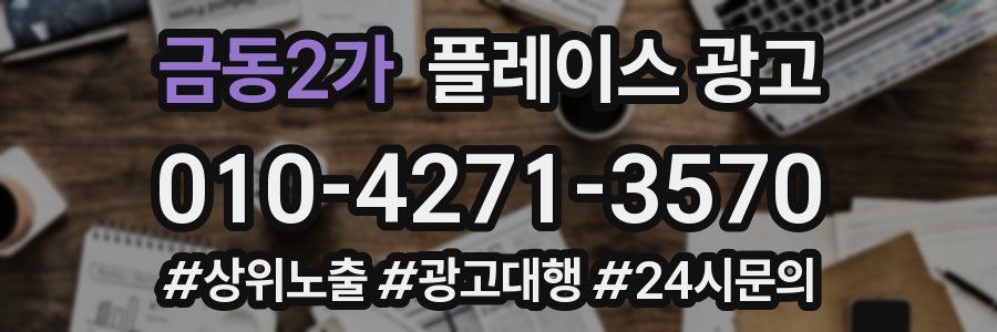금동2가 플레이스 광고