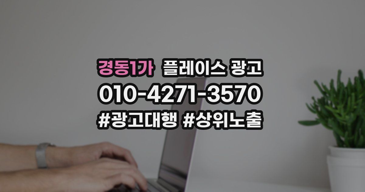경동1가 플레이스 광고