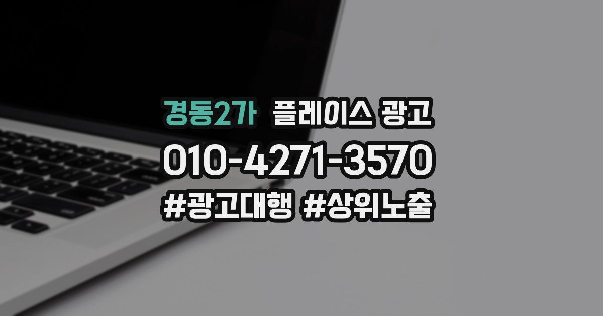 경동2가 플레이스 광고