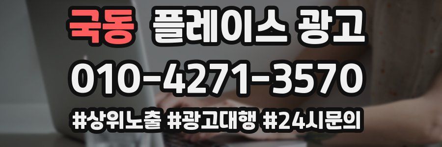 국동 플레이스 광고