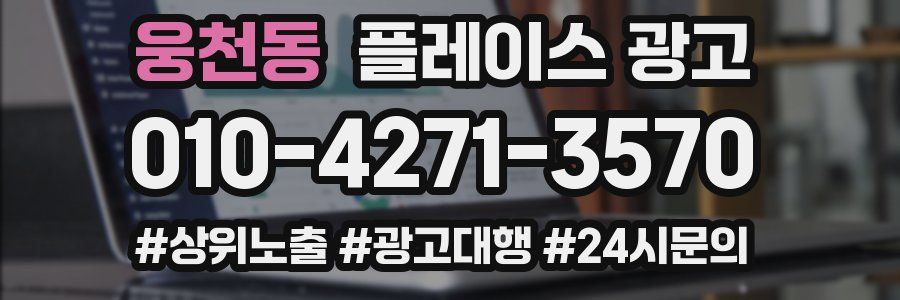 웅천동 플레이스 광고