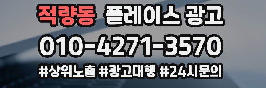 적량동 플레이스 광고