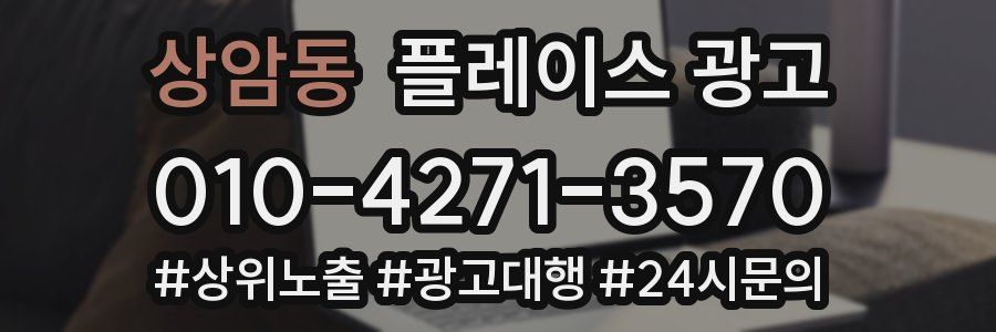 상암동 플레이스 광고