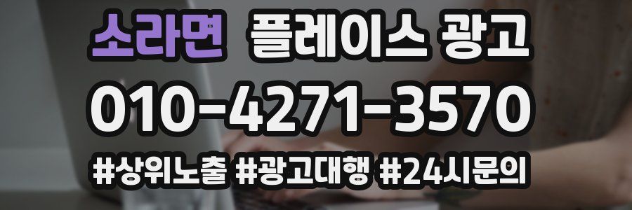 소라면 플레이스 광고