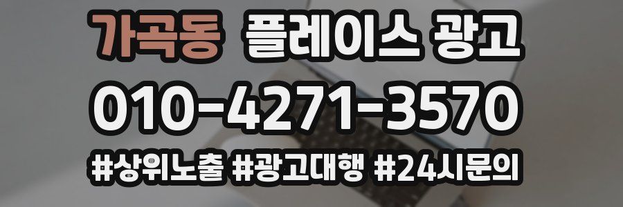 가곡동 플레이스 광고
