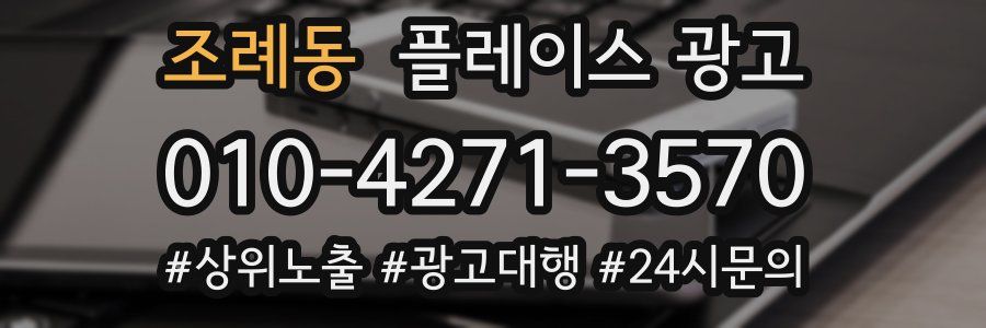 조례동 플레이스 광고