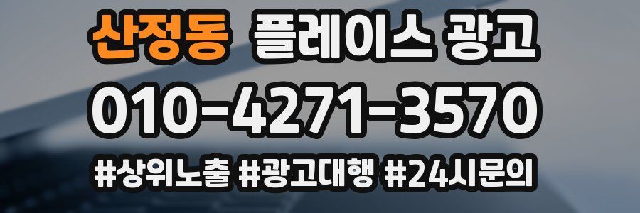 산정동 플레이스 광고