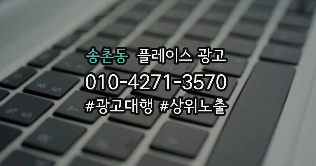 송촌동 플레이스 광고