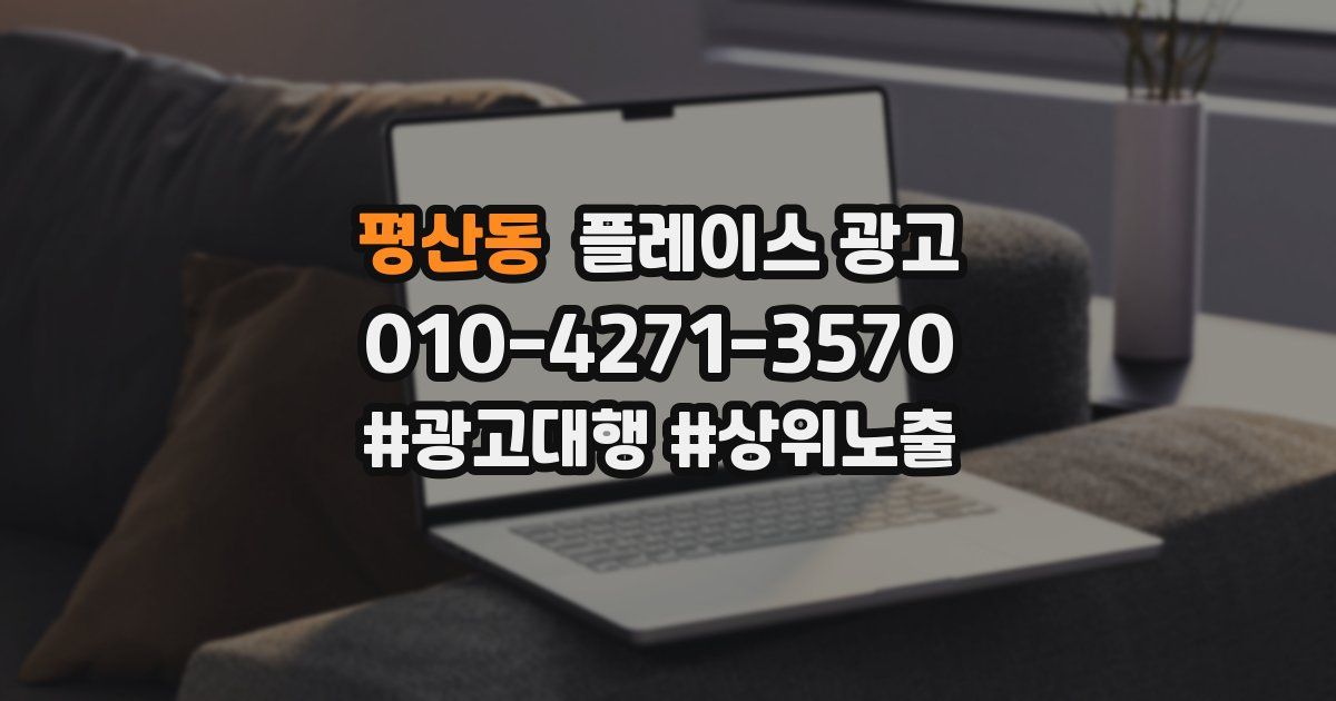 평산동 플레이스 광고