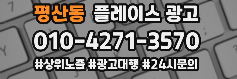 평산동 플레이스 광고