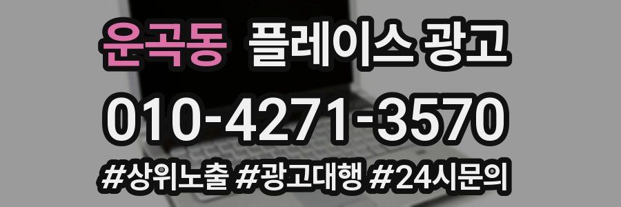 운곡동 플레이스 광고