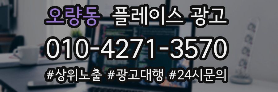 오량동 플레이스 광고