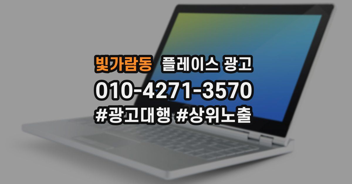 빛가람동 플레이스 광고