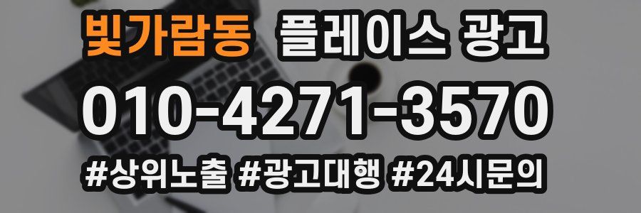 빛가람동 플레이스 광고