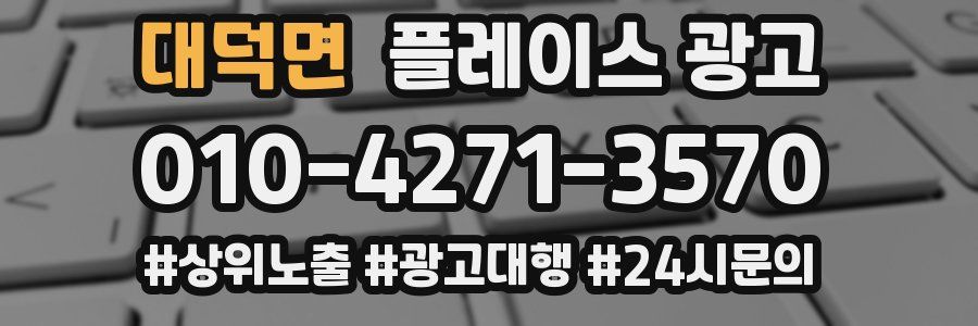 대덕면 플레이스 광고