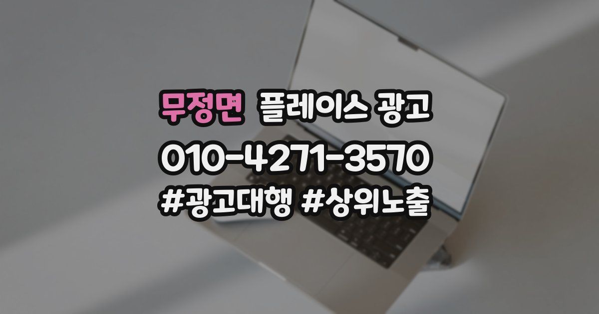 무정면 플레이스 광고