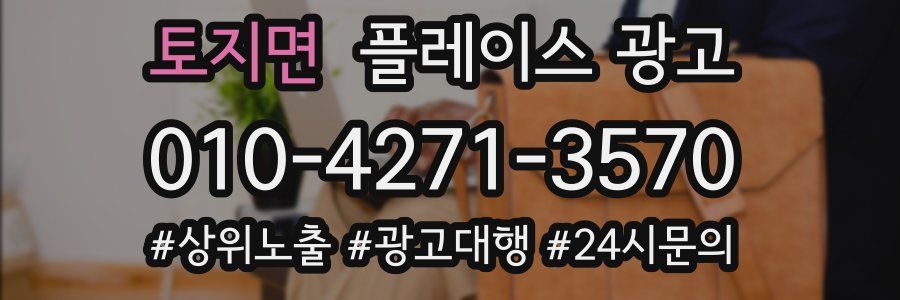 토지면 플레이스 광고