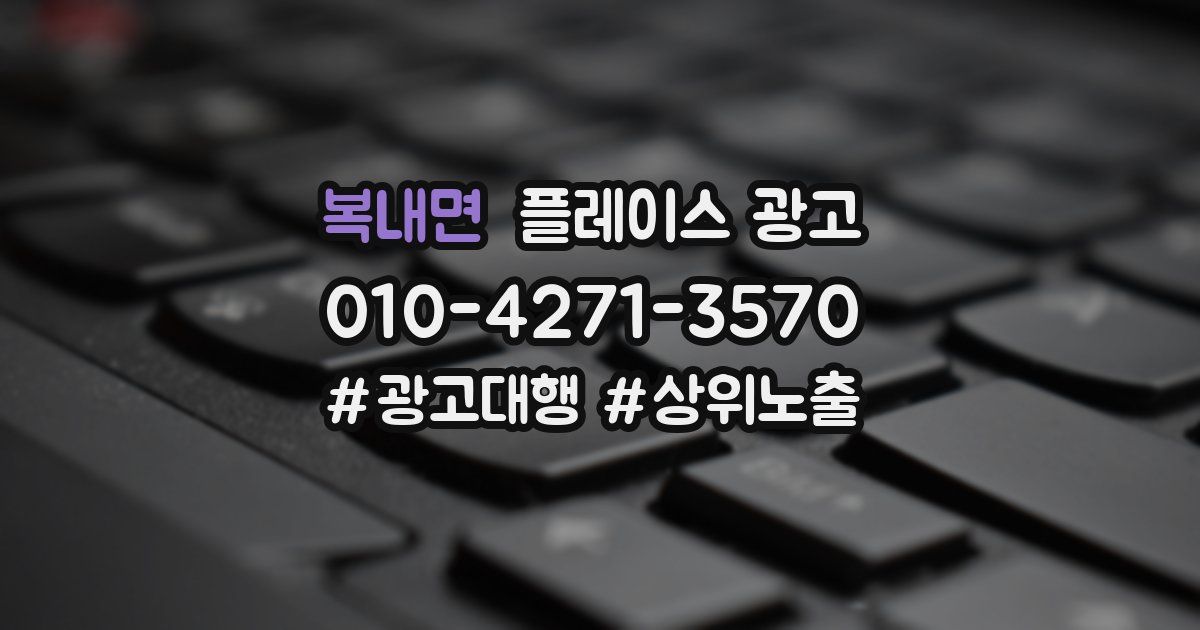 복내면 플레이스 광고
