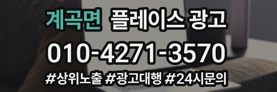 계곡면 플레이스 광고
