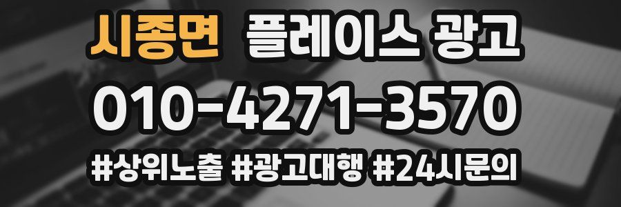 시종면 플레이스 광고