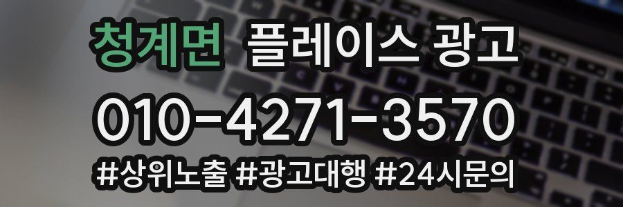 청계면 플레이스 광고