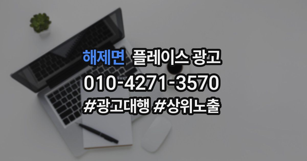 해제면 플레이스 광고