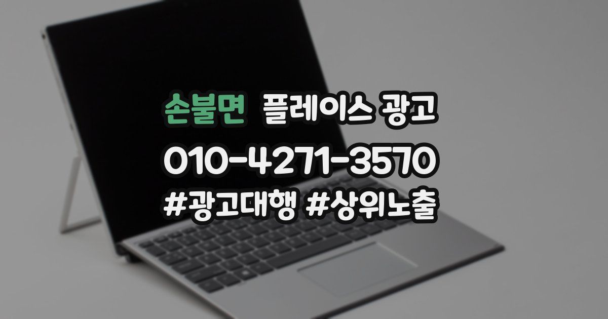 손불면 플레이스 광고